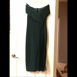 Luxury Vintage Emerald Green Strapless Dress